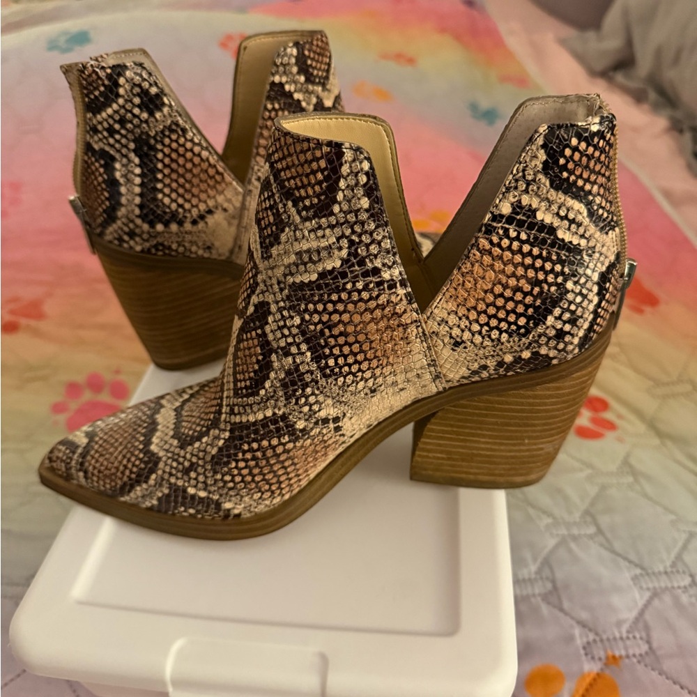 Snakeskin Ankle Boots